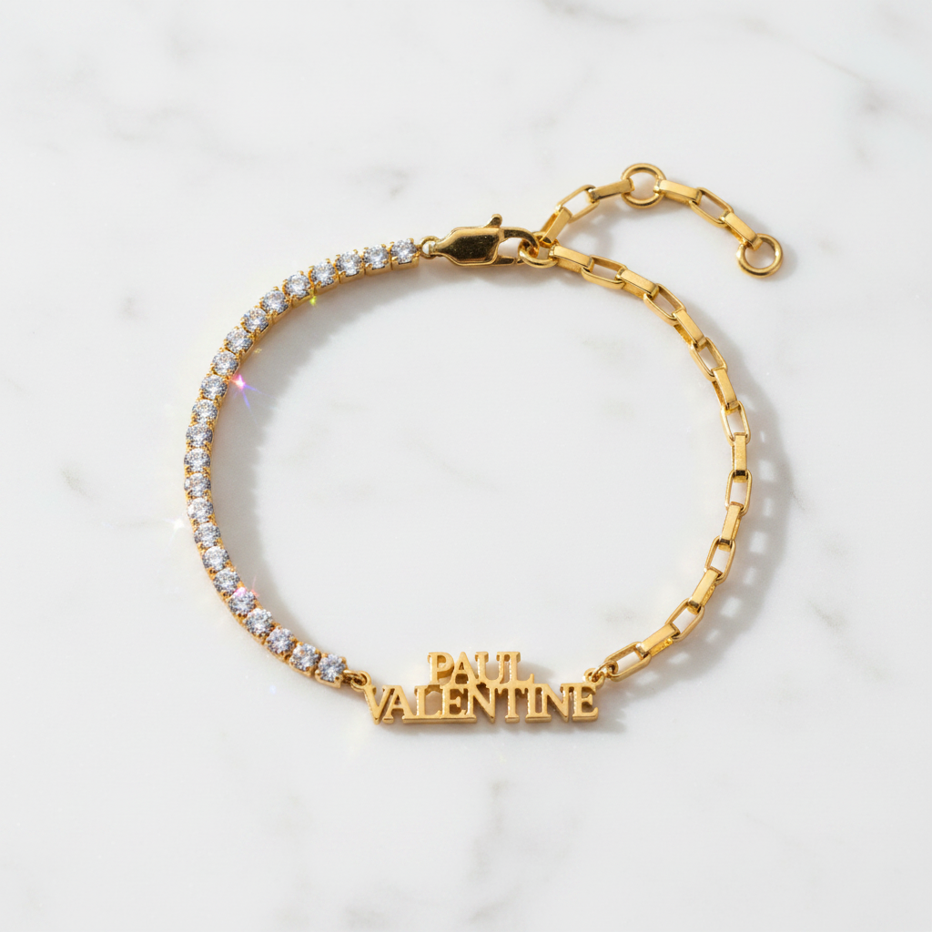 PV Tennis & Chain Bracelet